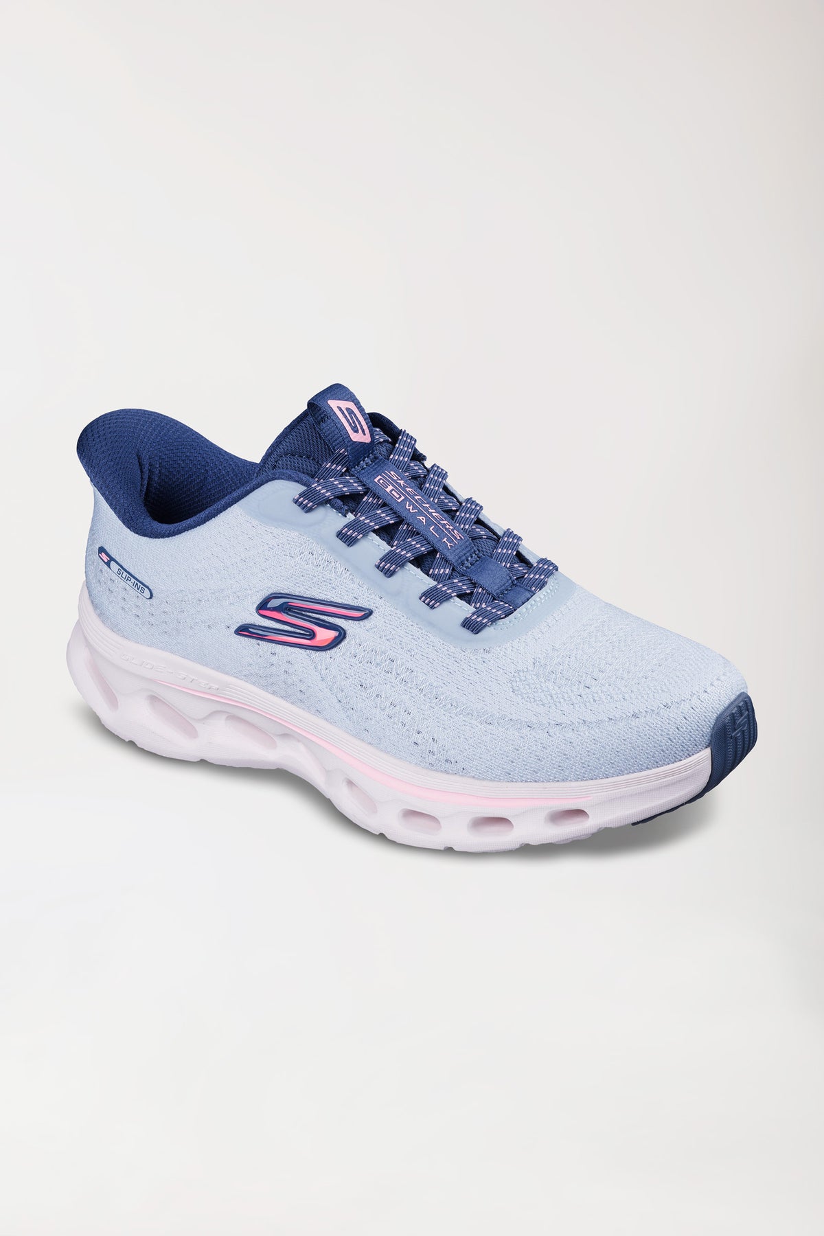 Dames sneaker lichtblauw, Voorzijde view 