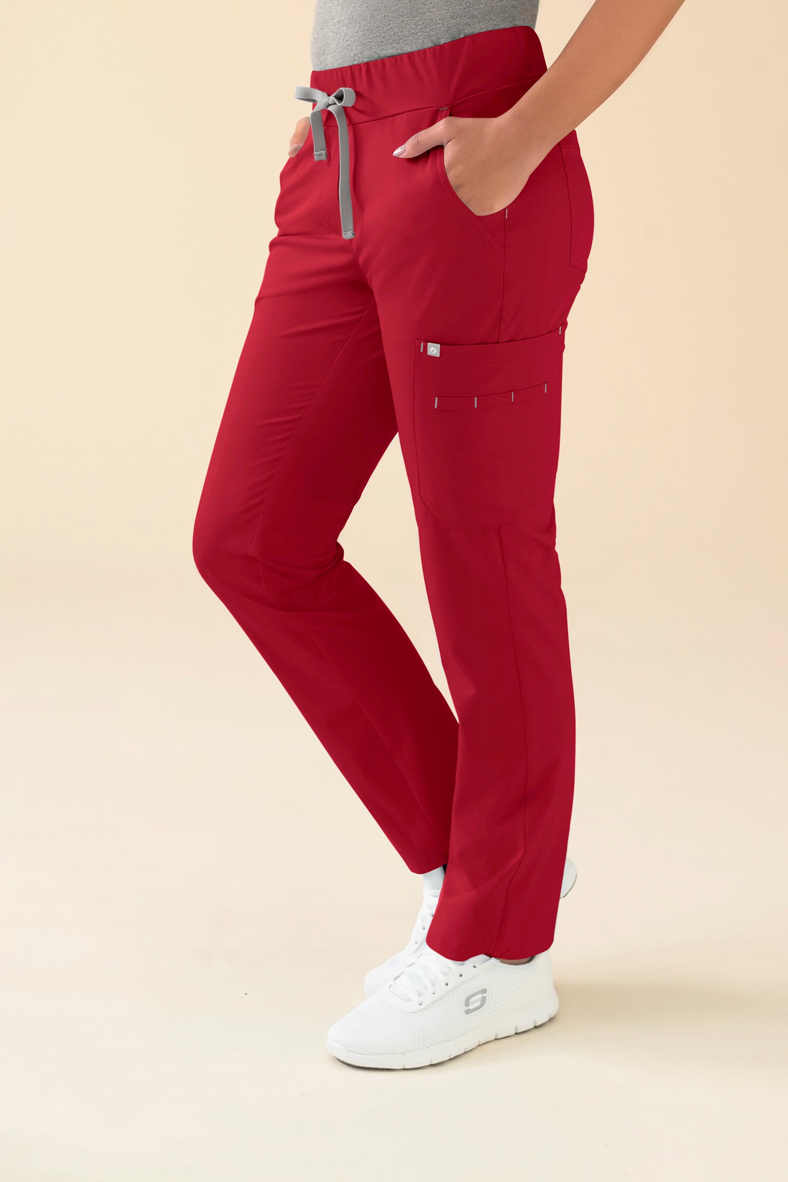 KAERE broek dames - met beenzak rood