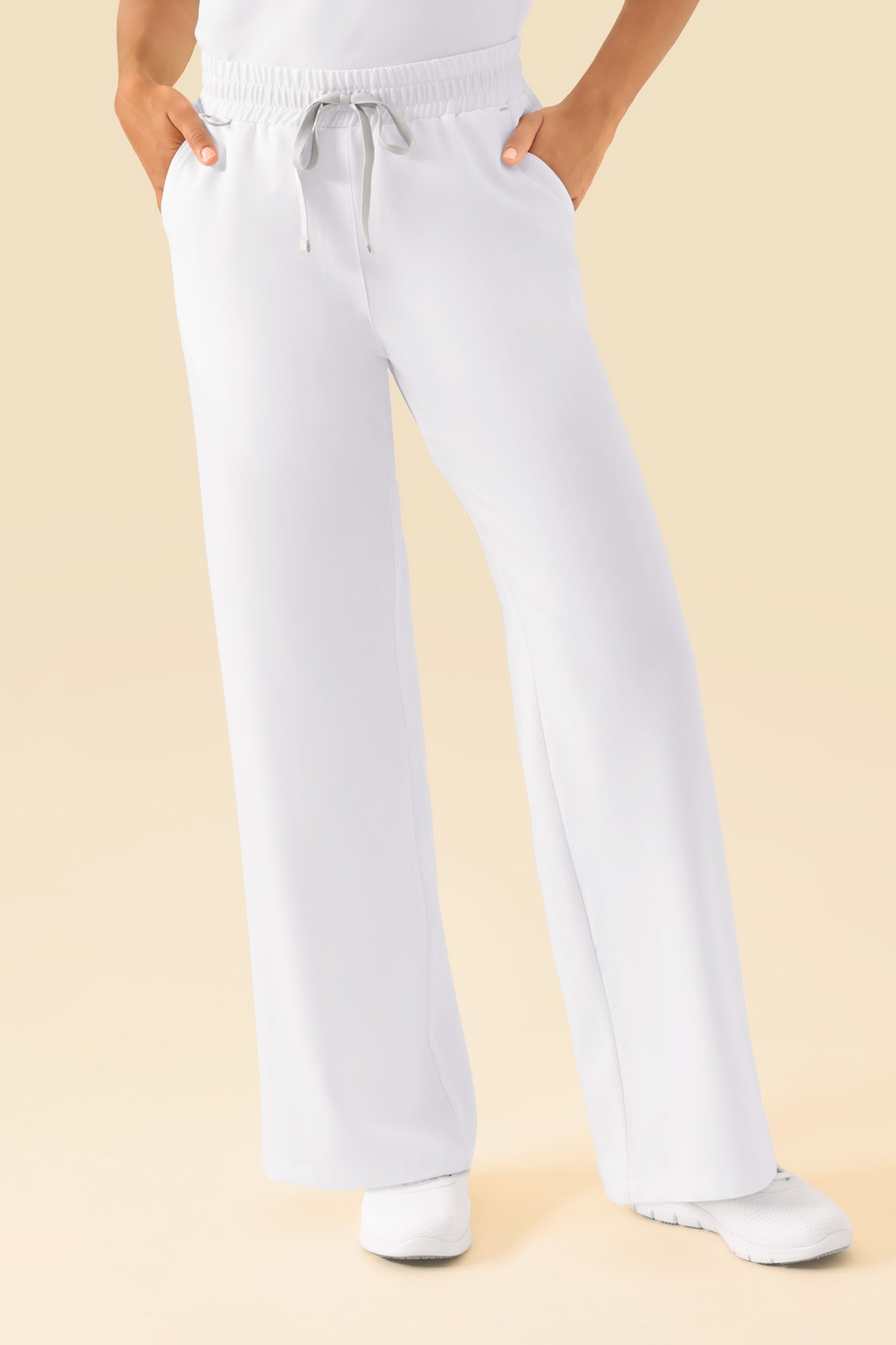 KAERE broek dames - wijd been wit