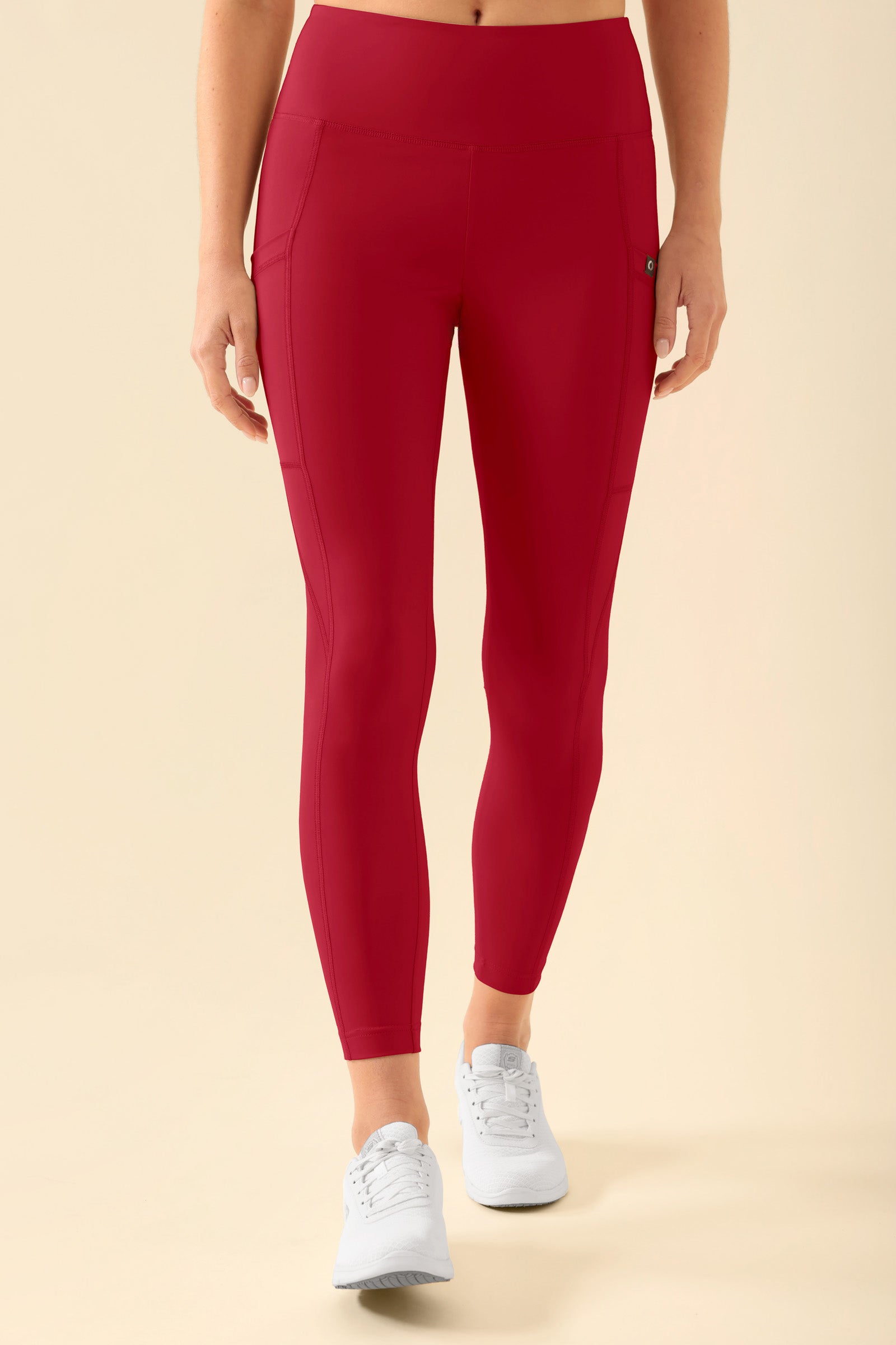 KAERE Leggings dames - super elastisch rood, Voorzijde view 