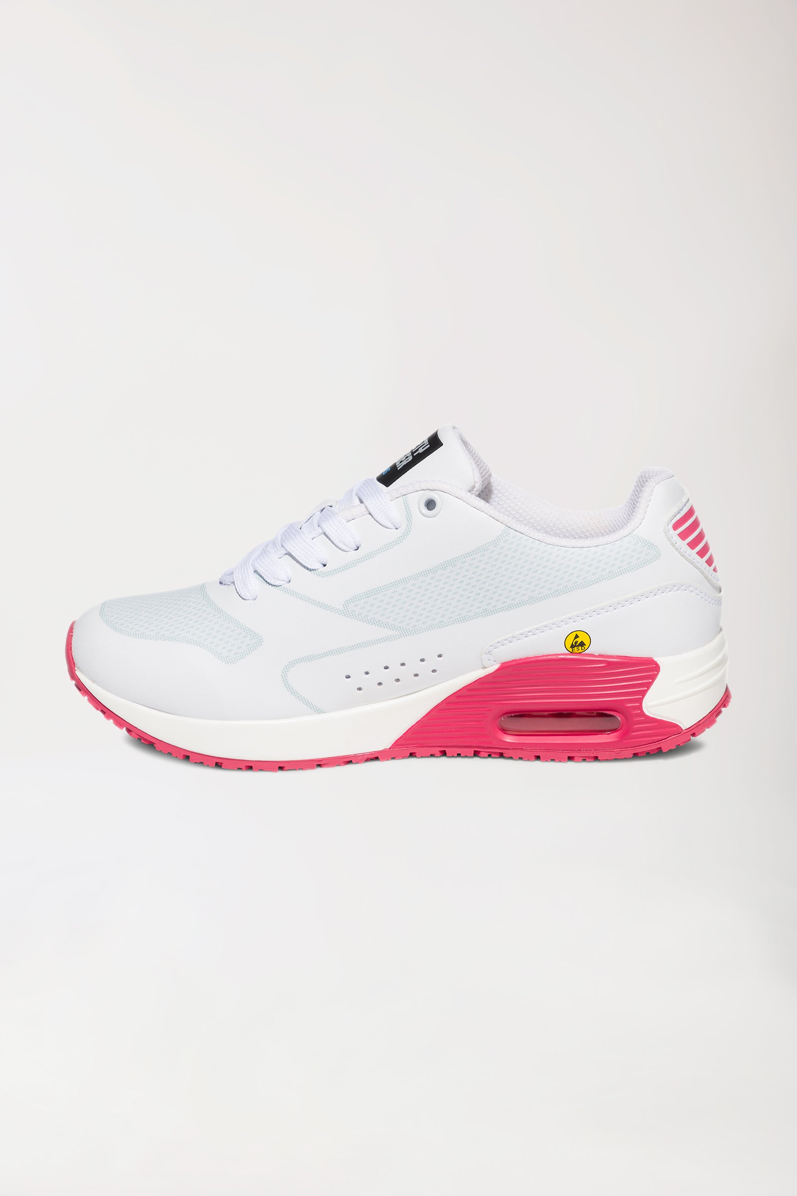 Dames beroepsschoen wit/lipstick