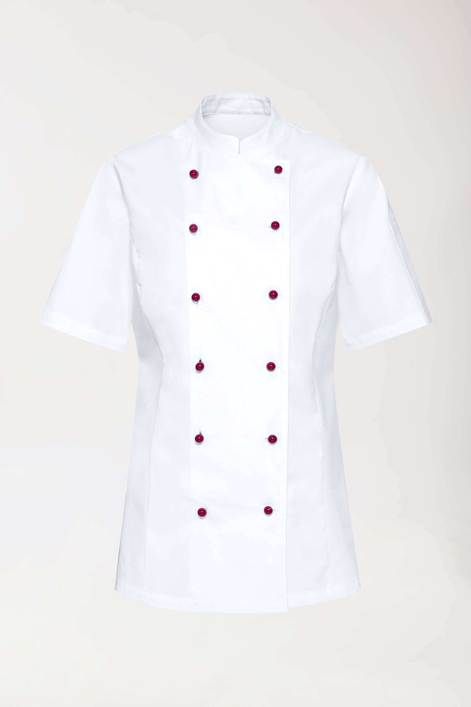 Gastro koksjas dames -6 knoops rij- 1/2 mouw wit