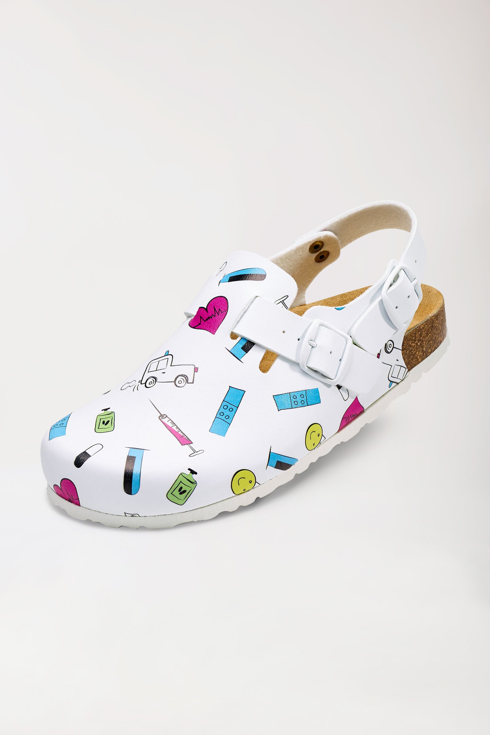 Dames muil-kurkvoetbed-hielriemen- bont