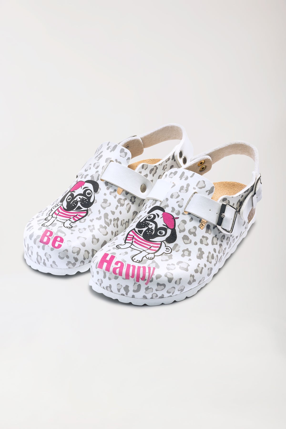 Dames muil wit/grijs/pink