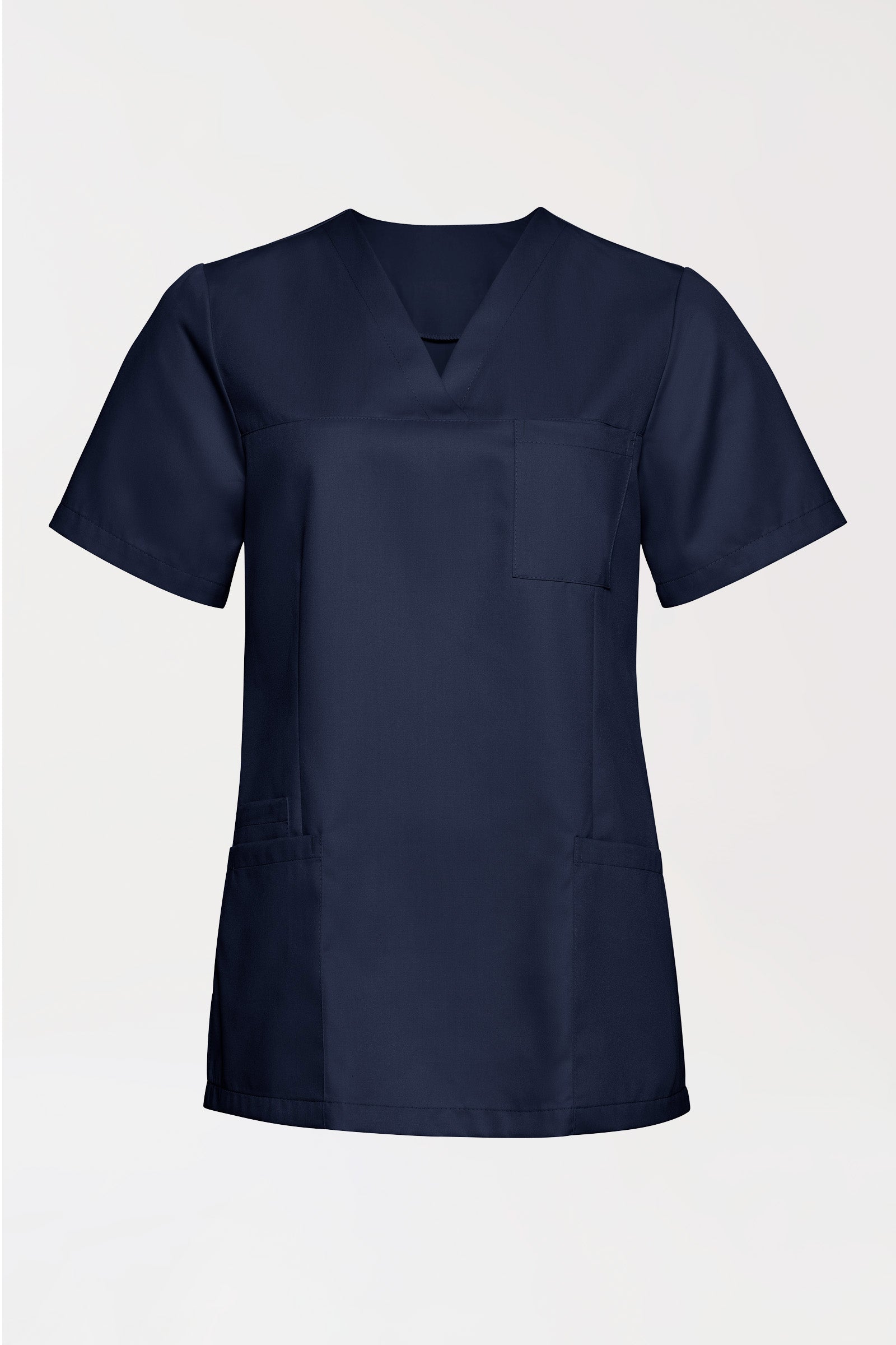 TENCEL™ oversteektuniek dames - V-hals navy, Voorzijde view 