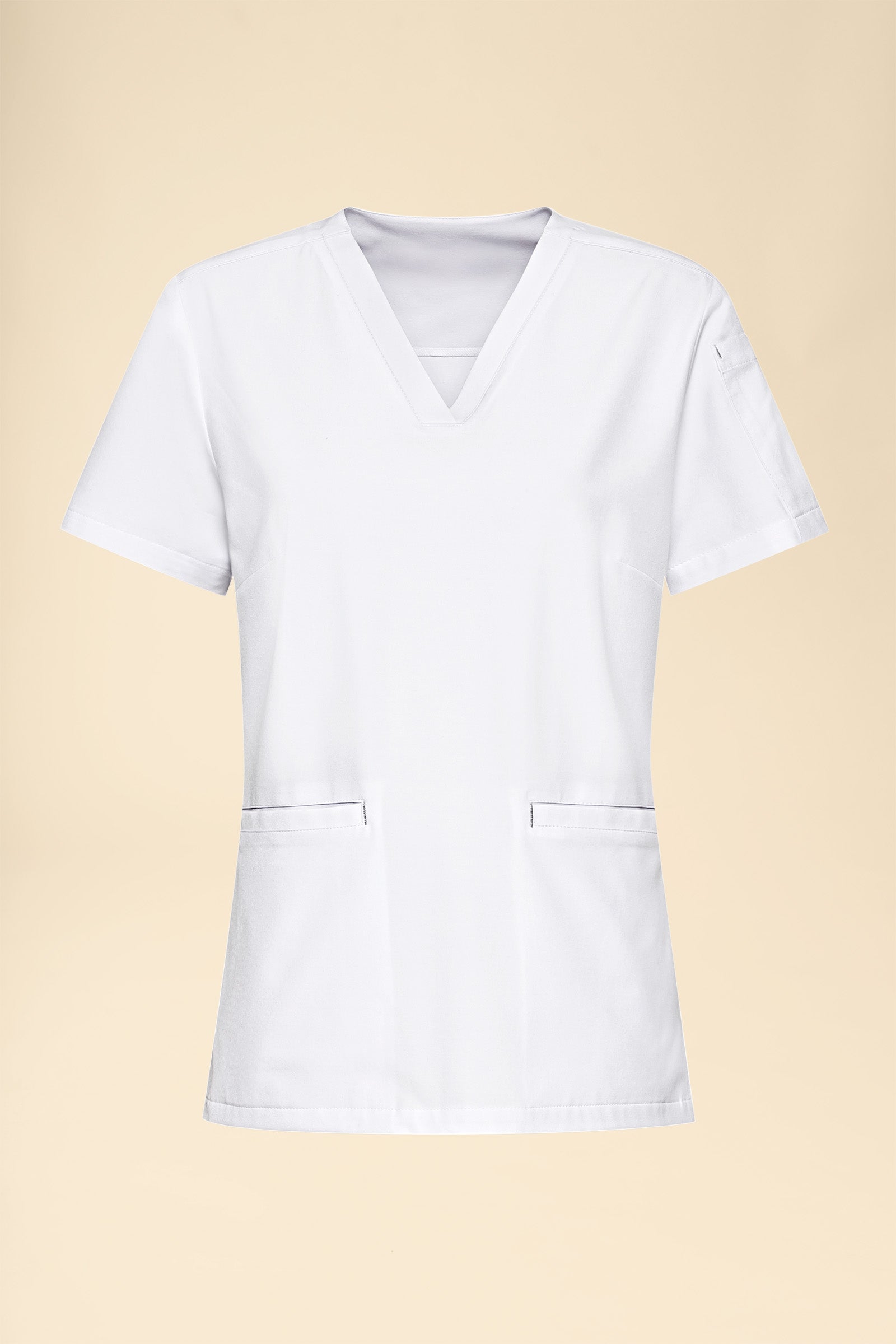 KAERE oversteektuniek dames - V-hals wit, Voorzijde view 