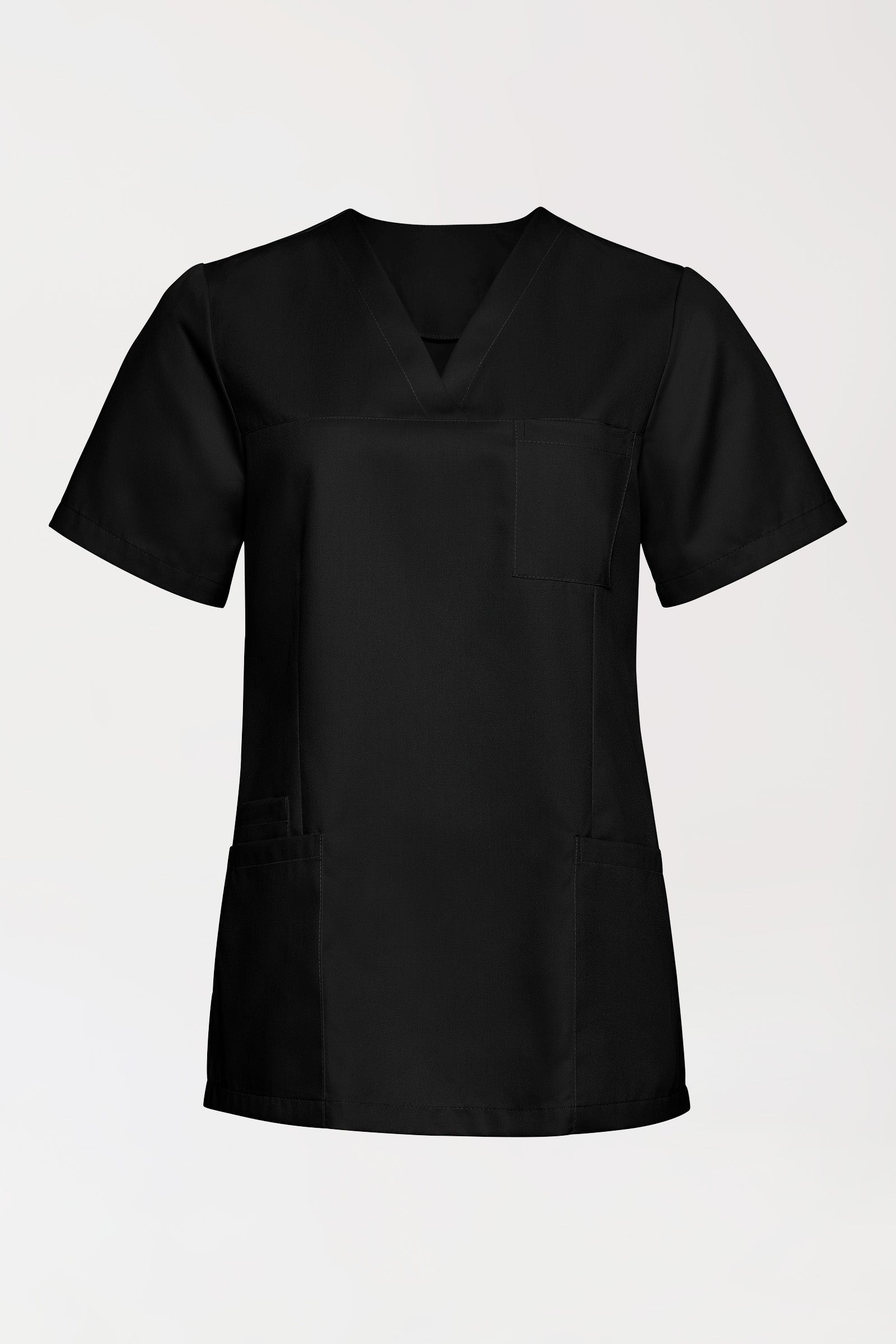 TENCEL™ oversteektuniek dames - V-hals zwart, Voorzijde view 