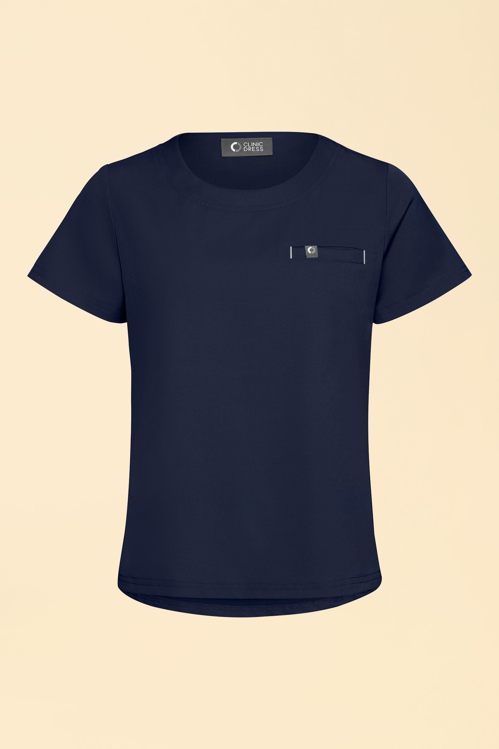 KAERE shirt dames - ronde hals navy, Voorzijde view 
