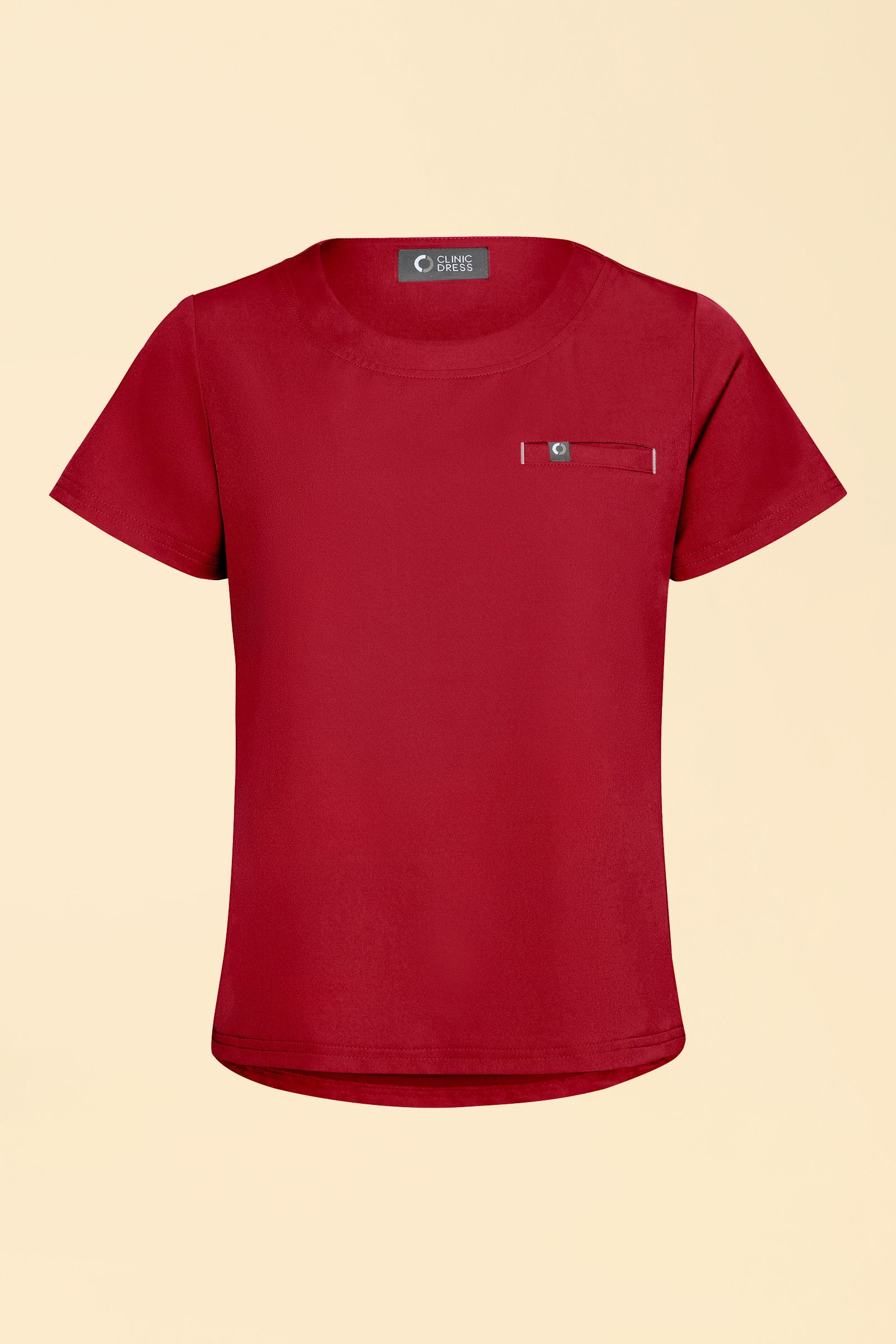 KAERE shirt dames - ronde hals rood, Voorzijde view 