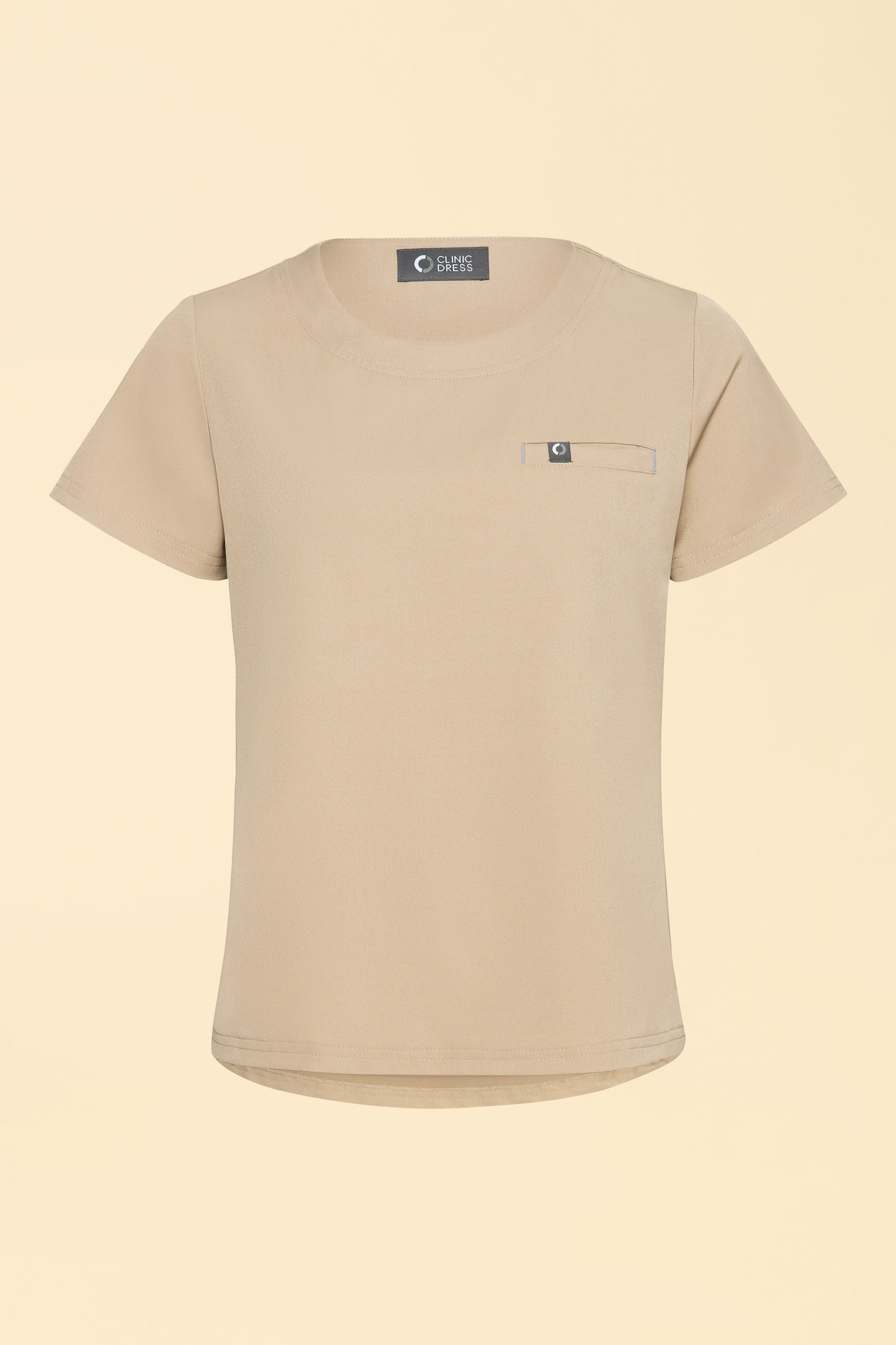 KAERE shirt dames - ronde hals zand, Voorzijde view 