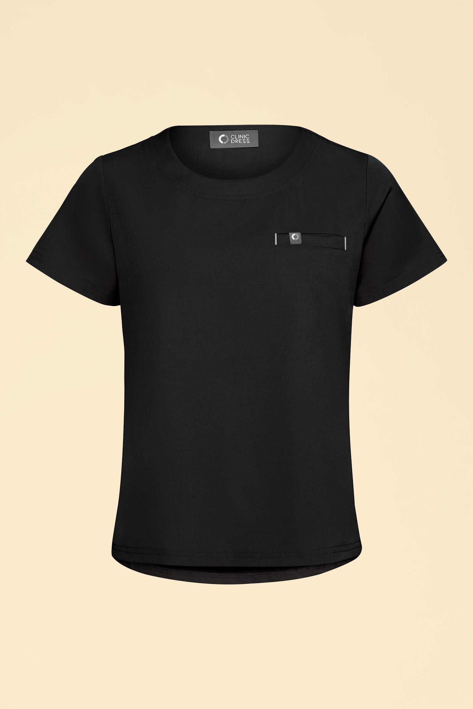 KAERE shirt dames - ronde hals zwart, Voorzijde view 