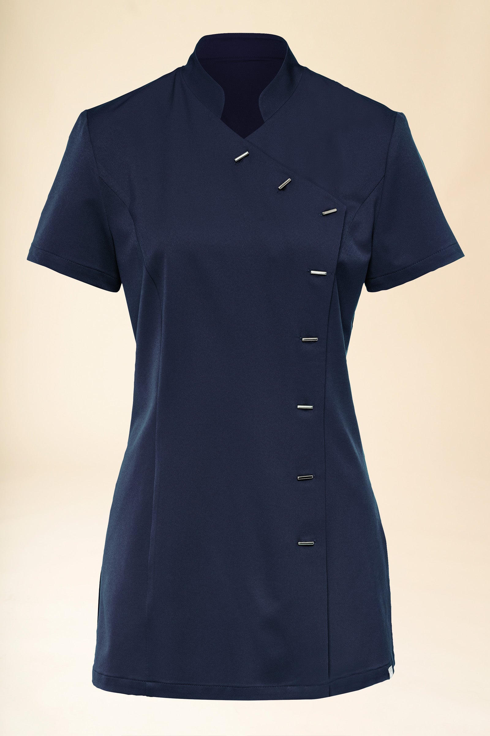 KAERE tuniek dames - asymetrische knoopsluiting navy, Voorzijde view 