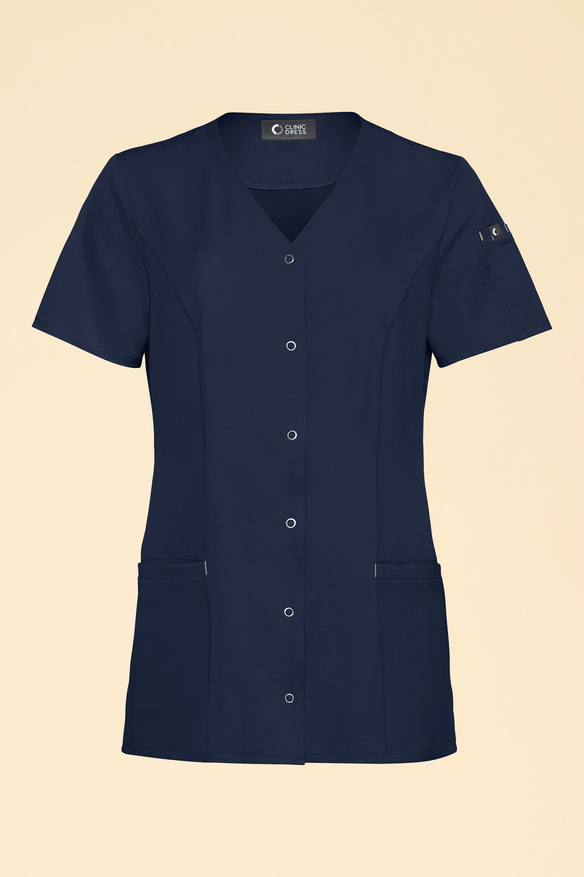 KAERE tuniek dames - drukknoopsluiting navy, Voorzijde view 