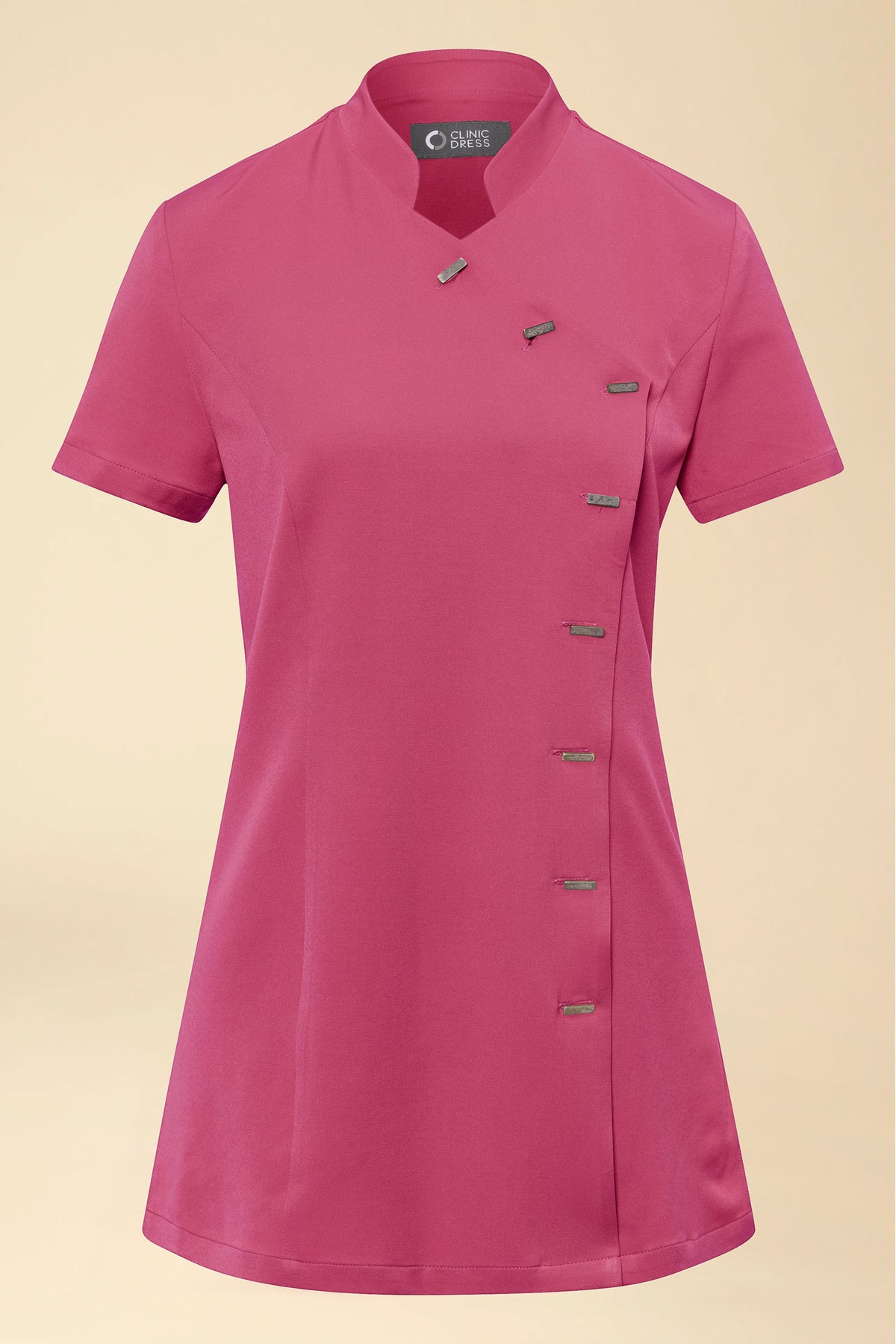 KAERE tuniek dames - asymetrische knoopsluiting oud rose, Voorzijde view 