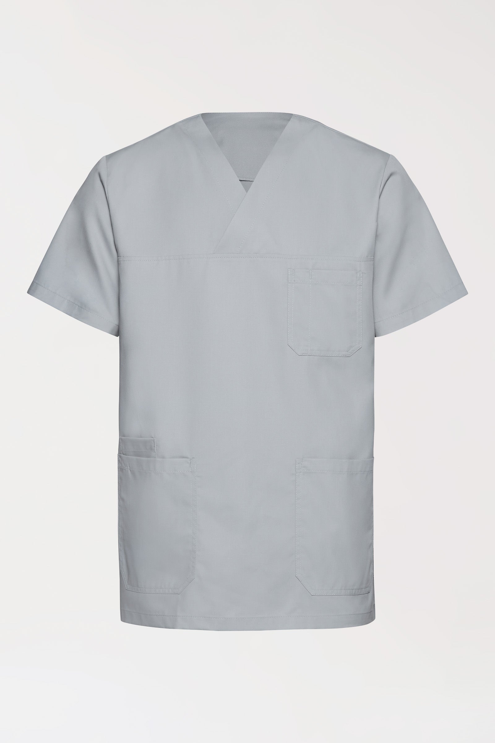 TENCEL™ oversteektuniek heren - V-hals parelgrijs, Voorzijde view 