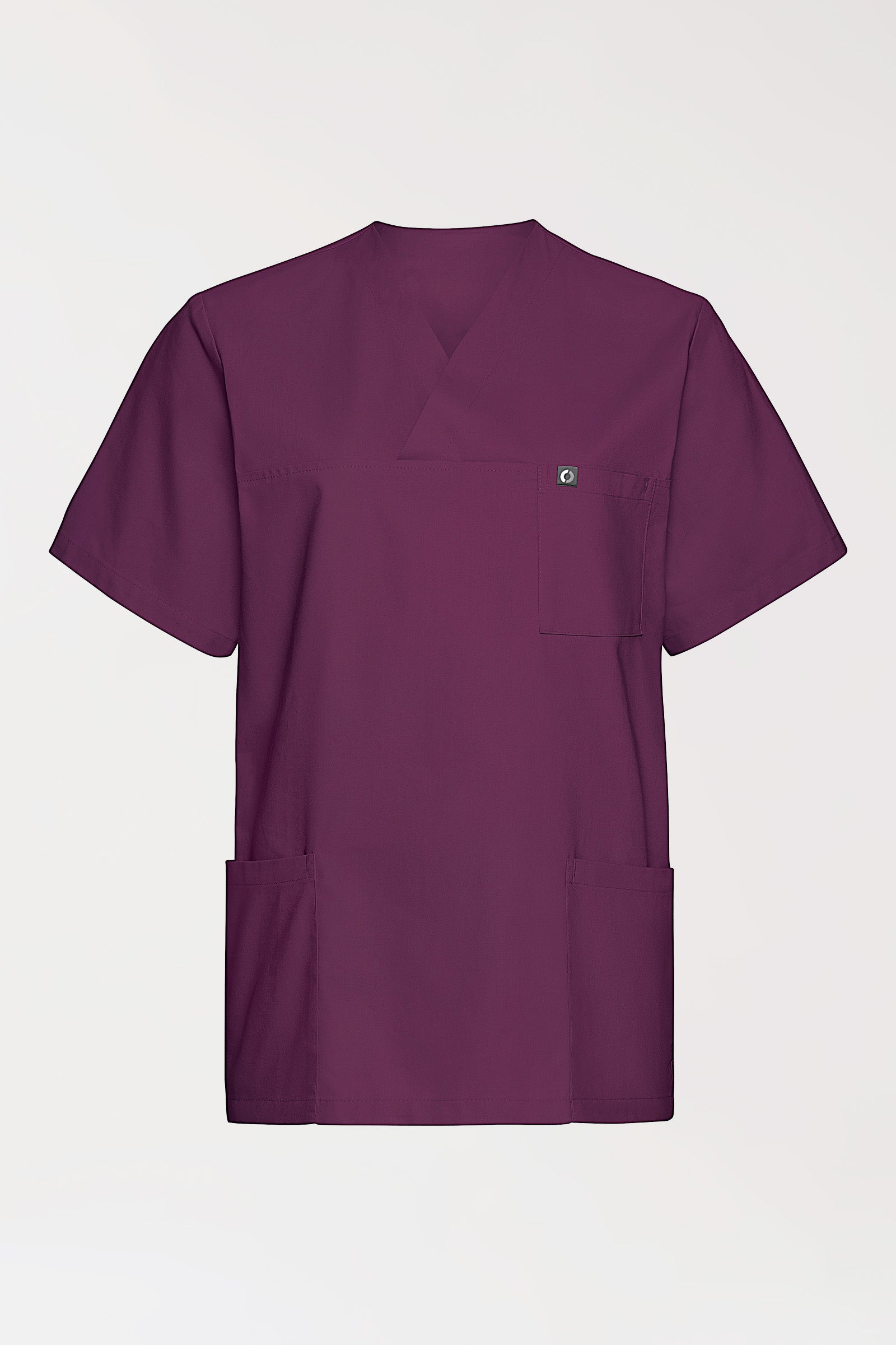 Katoenen oversteektuniek unisex - 2-pack pruimen, Voorzijde view 