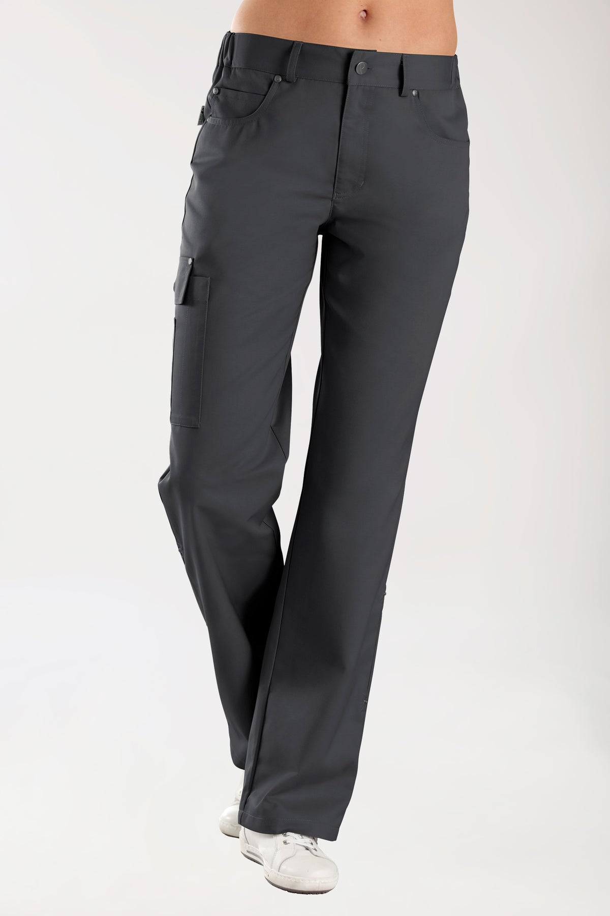 JUST STRONG broek unisex - deels elastische boord antraciet, Voorzijde view 