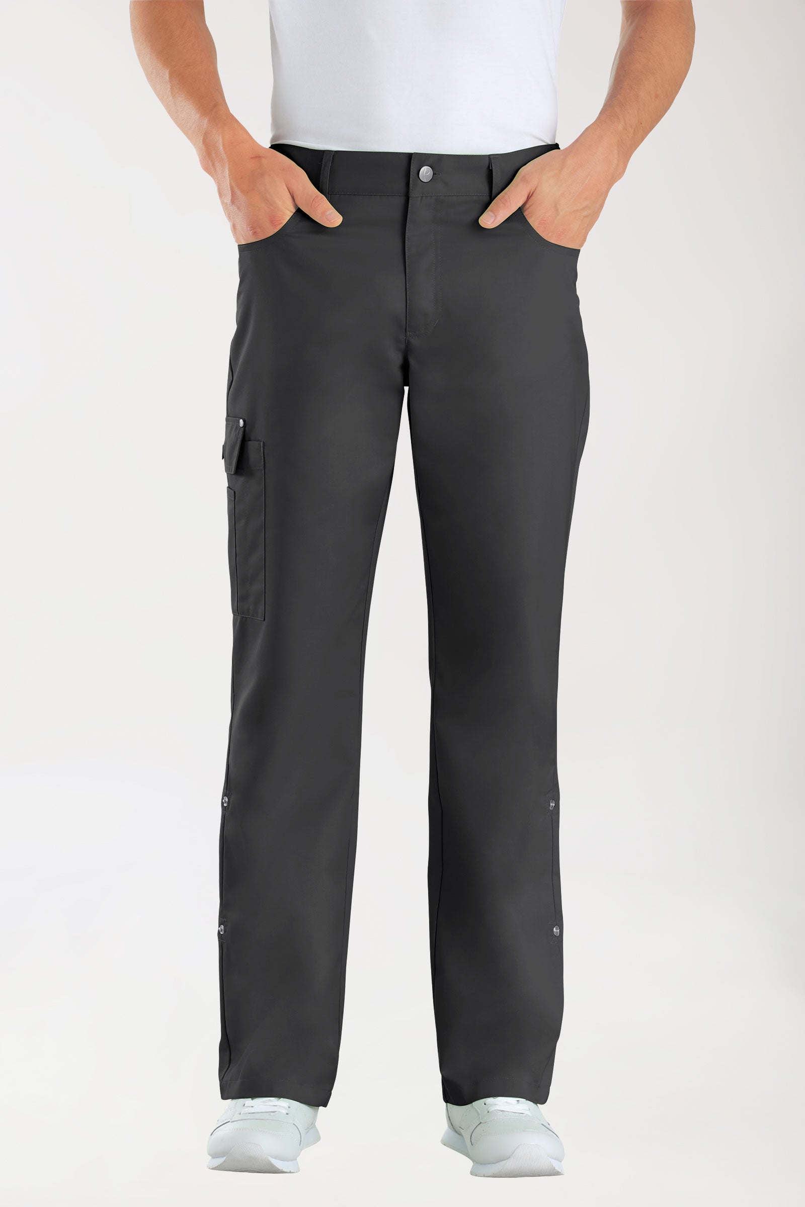 JUST STRONG broek unisex - deels elastische boord antraciet