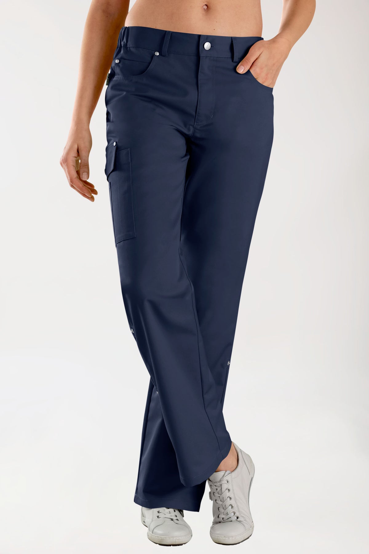 JUST STRONG broek unisex - deels elastische boord navy, Voorzijde view 
