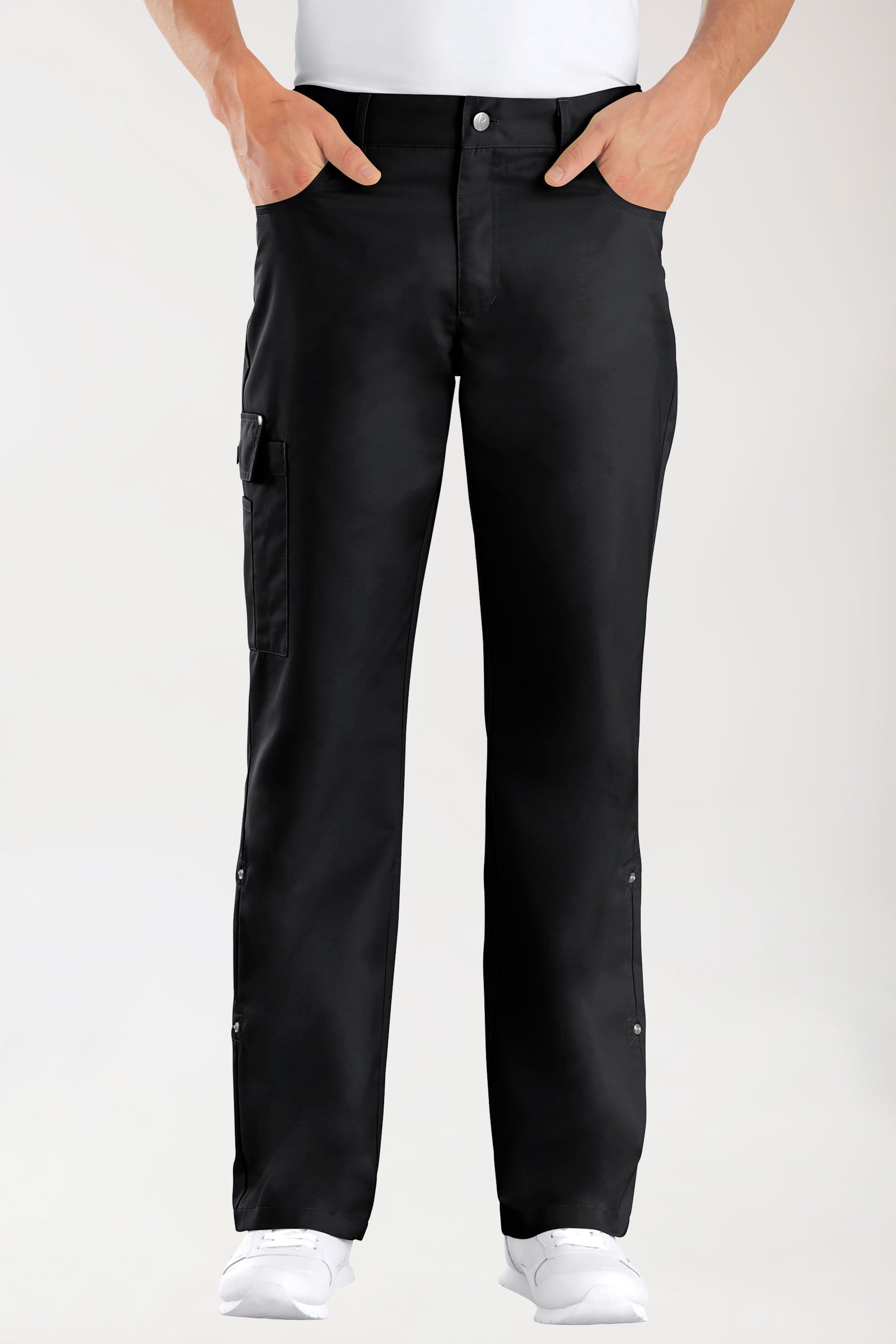 JUST STRONG broek unisex - deels elastische boord zwart, Voorzijde view 
