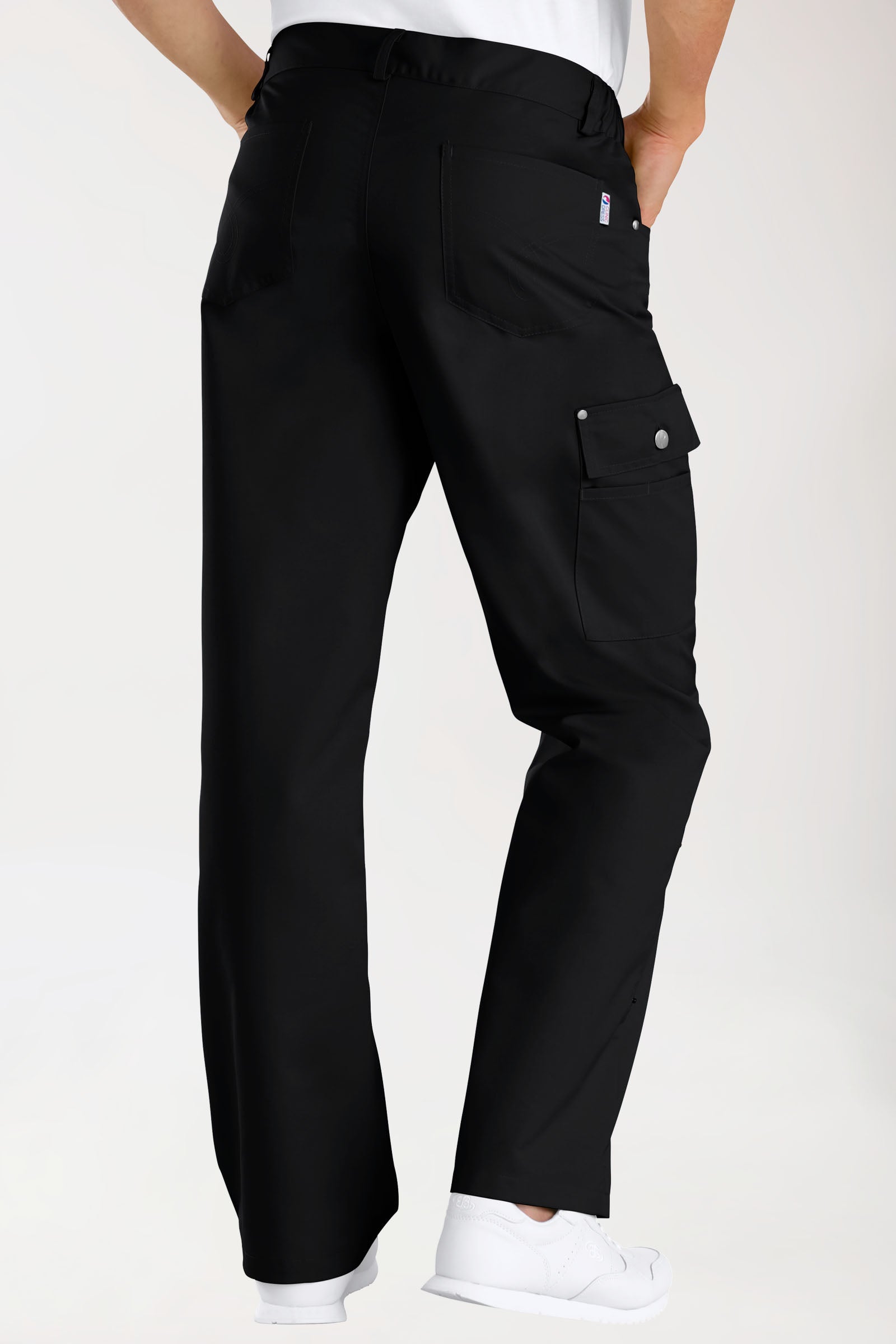 JUST STRONG broek unisex - deels elastische boord zwart, Voorzijde view 