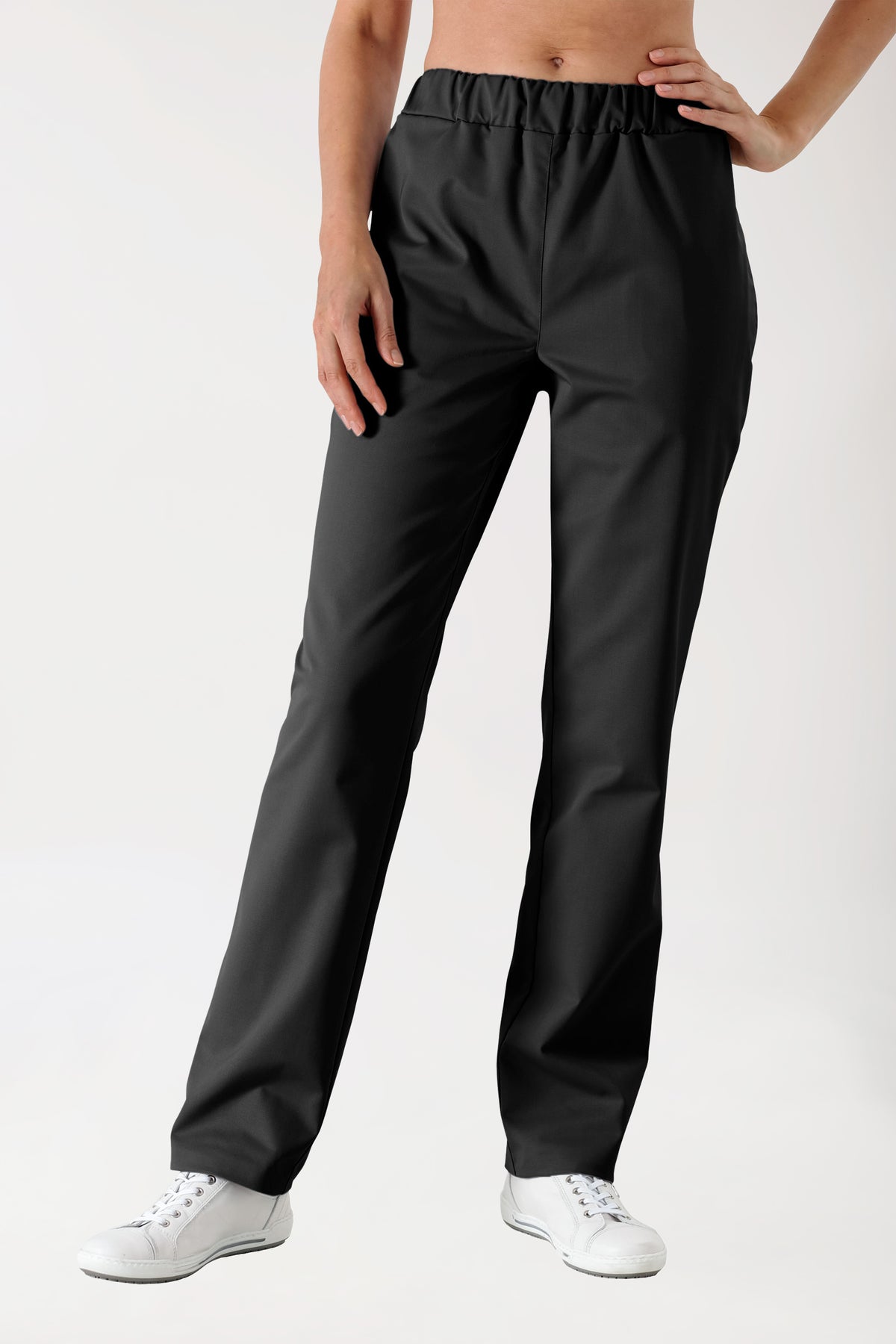 JUST STRONG broek uniseks - elastische boord zwart, Voorzijde view 
