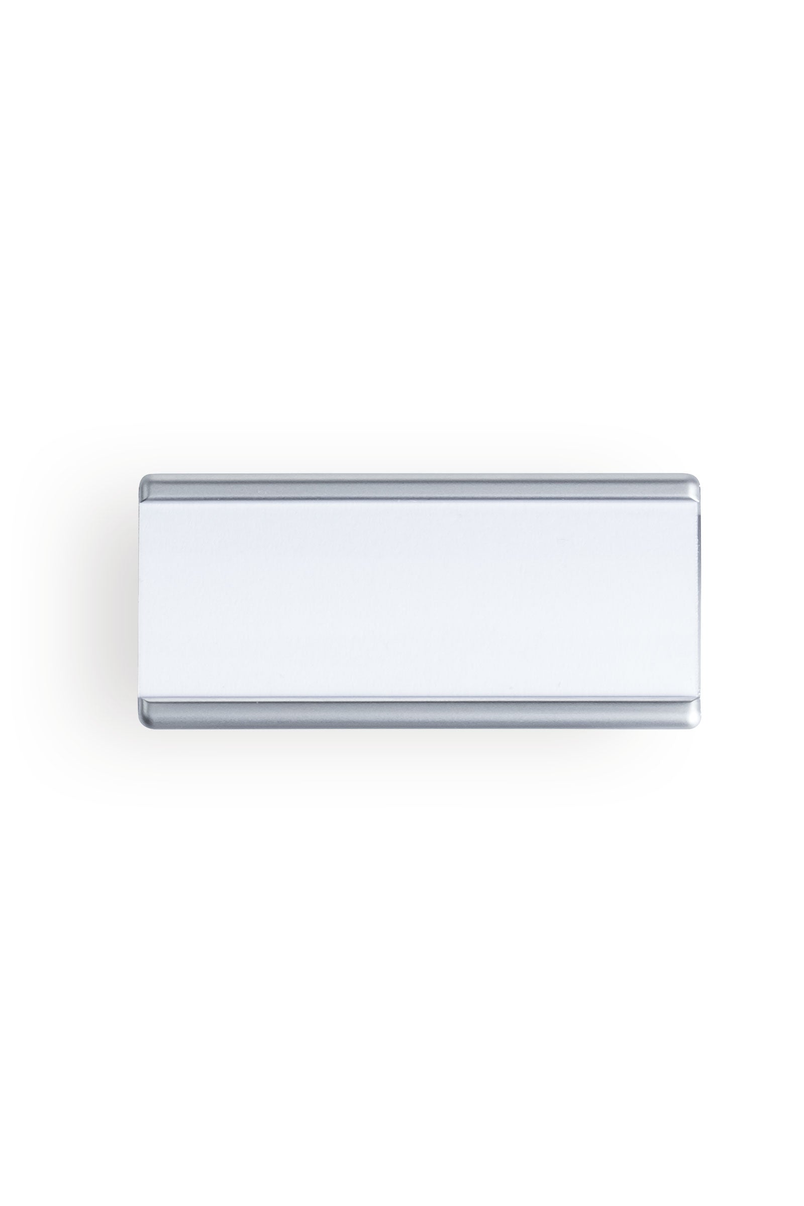 Naamplaatjes Spelt silver metallic 7x3 cm