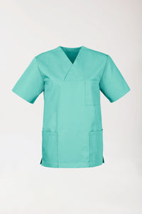 JUST STRONG oversteektuniek uniseks - V-hals aqua green