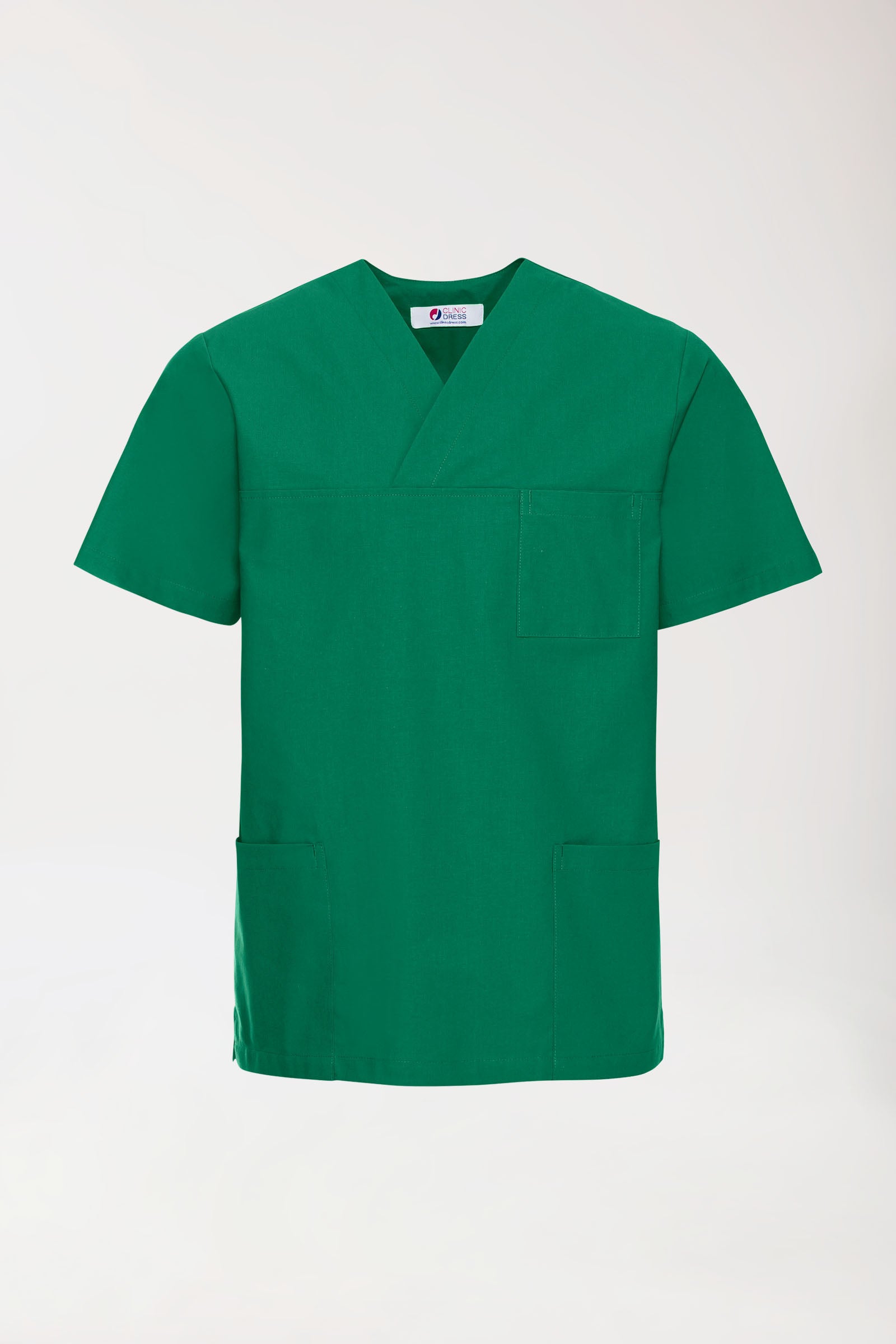Katoenen oversteektuniek unisex - 2-pack groen, Voorzijde view 