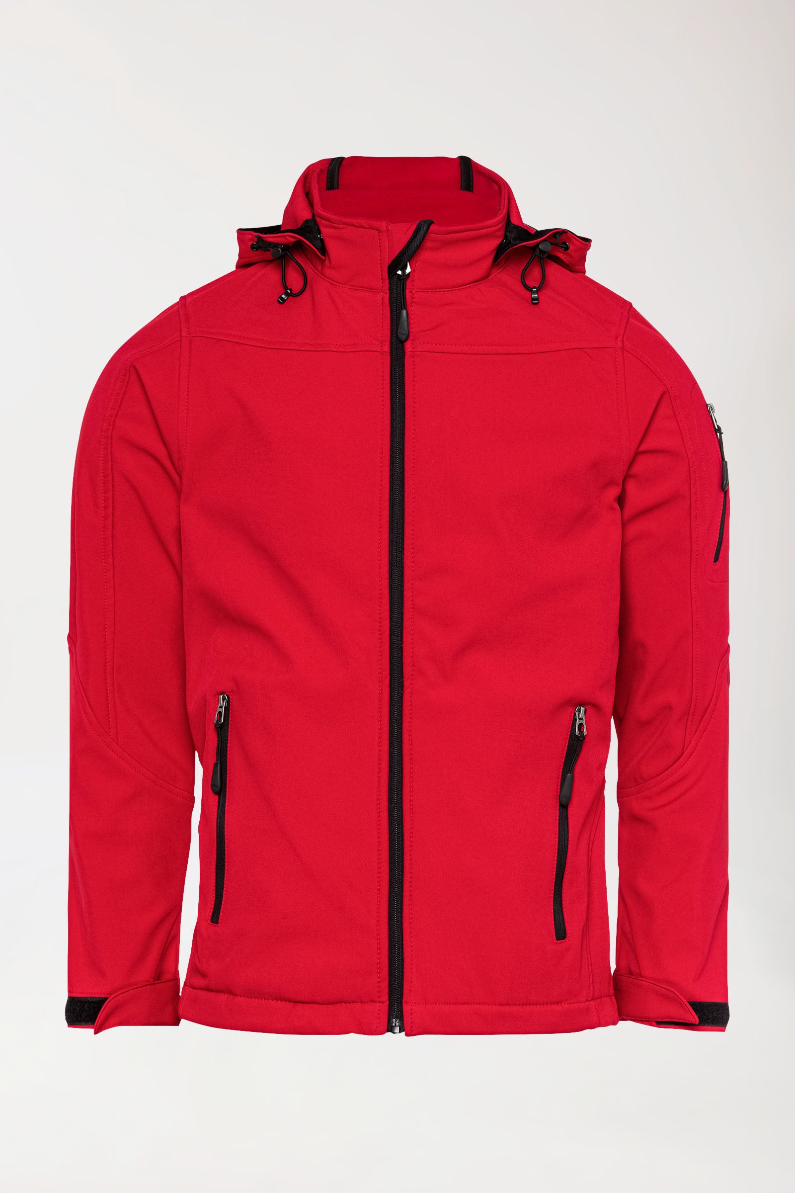 Softshell jassen unisex - met capuchon rood